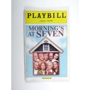 Morning At Seven Playbill April 2002 Lyceum Julie Haggerty Christopher Lloyd